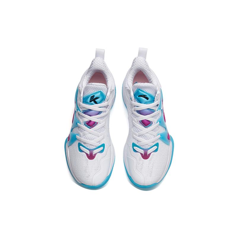 Anta Mountain 1 Breathable Low-Top Performance Basketball Shoes Men's White Blue Purple Sneakers 112221623S-2