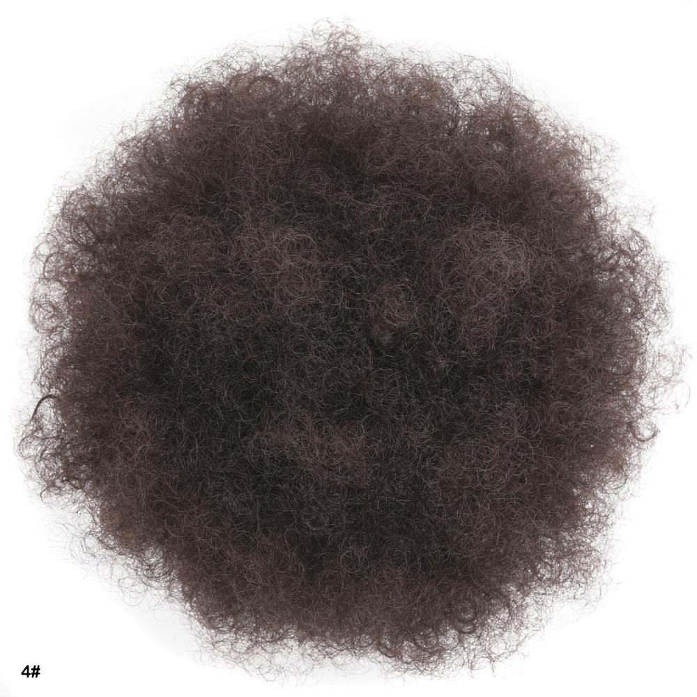 Afro Puff Hair Bun Dreadlock Drawstring Ponytail with Curly Hair Chignon Synthetic Hairpiece Scrunchies for Women
