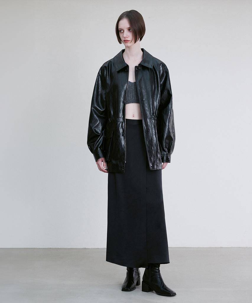 Rie Silky Wrap Midi Skirt