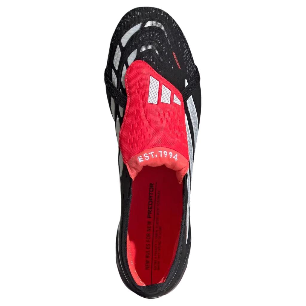 Adidas Predator Elite Comfortable Fitting Fold-Over Tongue Firm Ground Football Shoes Unisex Football Shoes Black JS0375