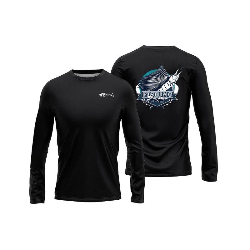 Pánská rybářská košile s potiskem Rybářské oblečení Rybářská košile s dlouhým rukávem - prodyšná UV ochrana Outdoorové sportovní topy s výstřihem 6XL