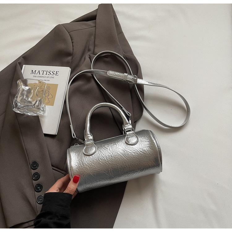 Popular Retro Small Bag Women's 2025 New Spring and Summer Versatile Messenger Bag Handbag Cylinder Bag