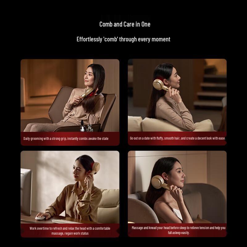 Philips Smart Hair & Scalp Massager Comb with EMS Red Light