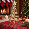 Bell Tabletop Christmas Tree Table Centerpiece Wrought Iron Vintage Style Christmas Mini Christmas Tree for Shelf Mini Christmas Tree