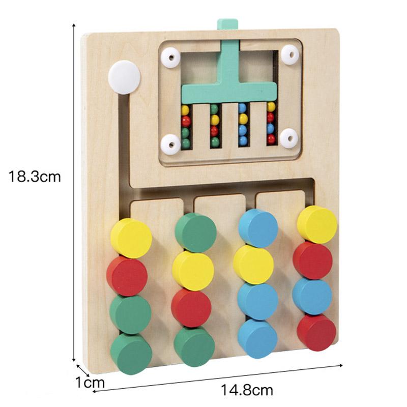 

Деревянная игра Монтессори на сопоставление цветов, когнитивная игра, развивающие игрушки для раннего обучения для детей, тренировка логического мышления