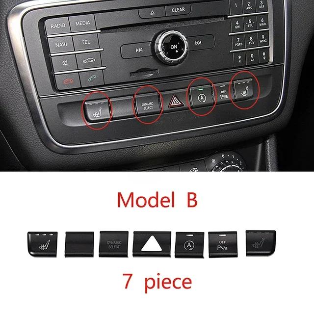 Car Console Air Conditioner Function Buttons Trim Sticker For Mercedes Benz GLA X156 CLA C117 A B Class W176 W246 2013-2017