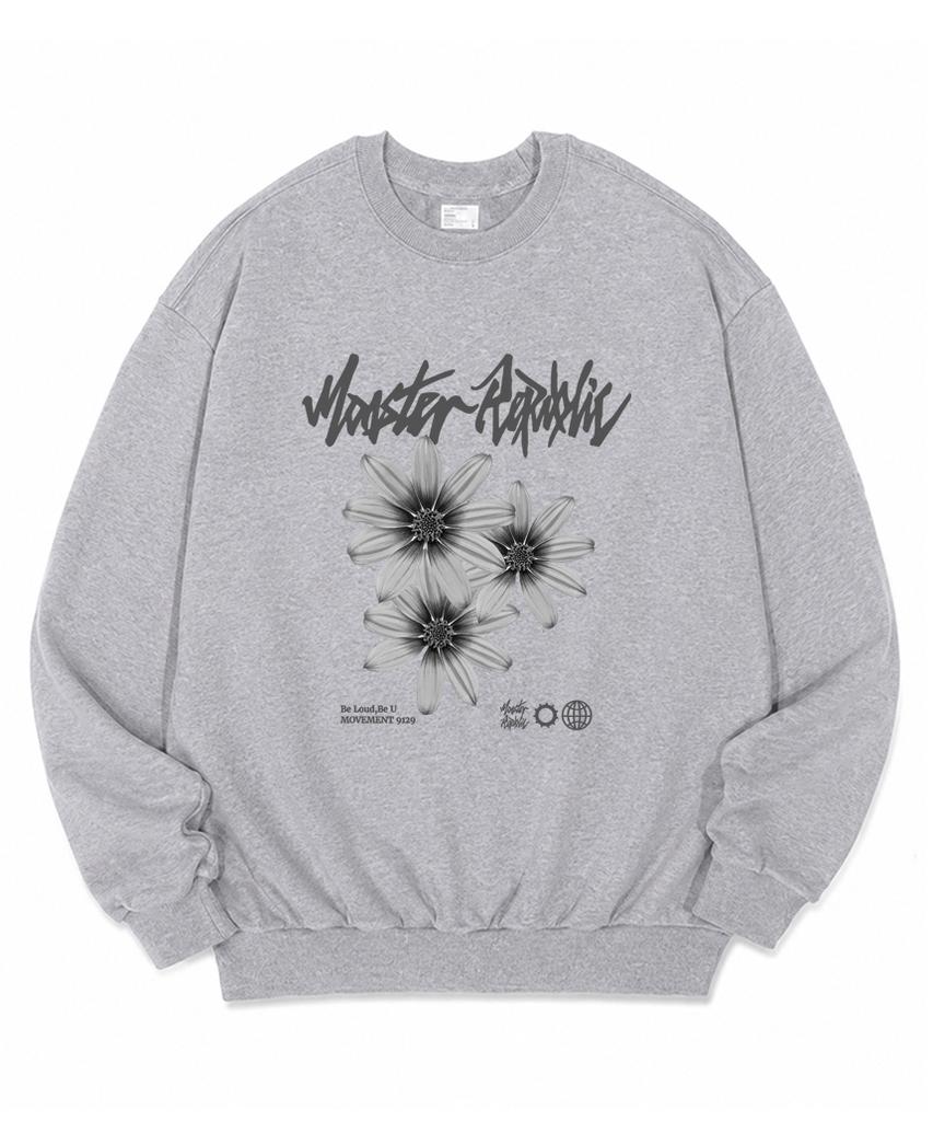MONSTER REPUBLIC Daisy Flower Gray Sweatshirt Gray_9129