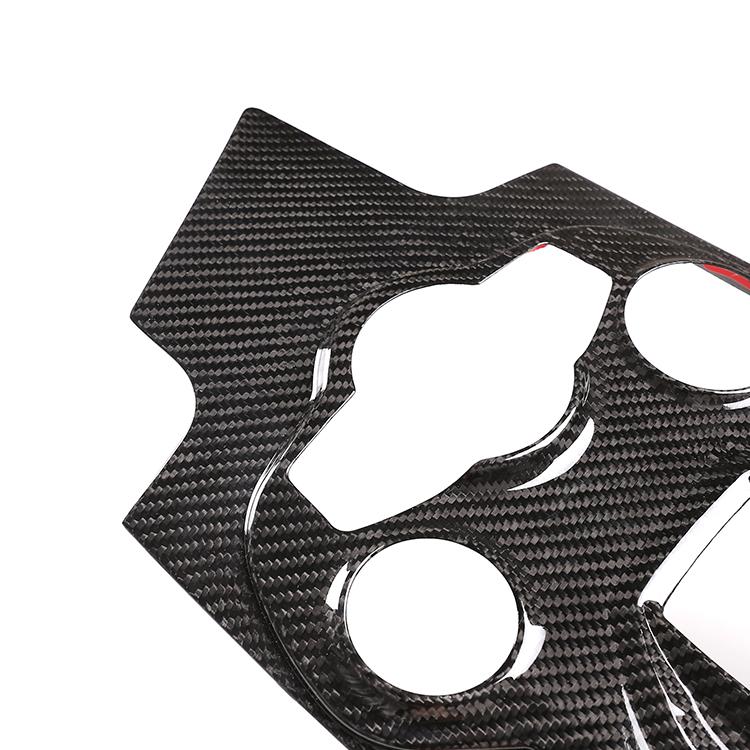 Real Carbon Fiber Car Interior Accessories Center Console Gear Shift Knob Panel Decorative Cover for Alfa Romeo Giulia 2017-2019