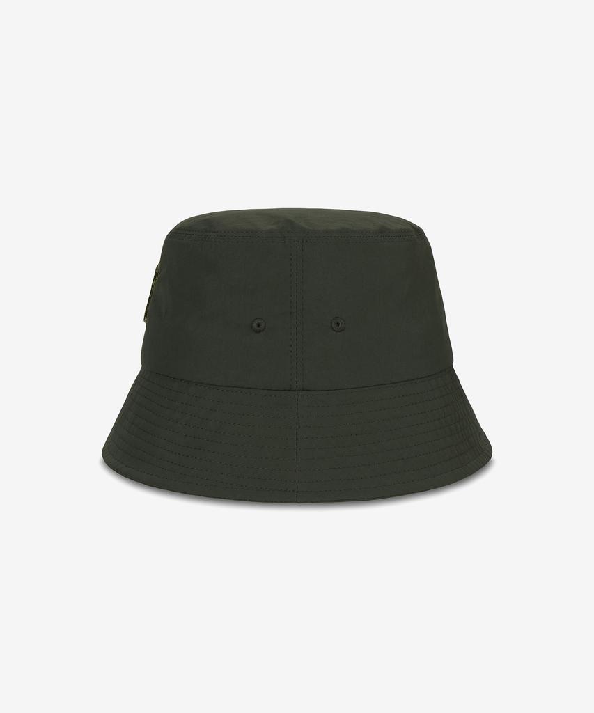 Bajal Va Curved Logo Nylon Bucket Hat Khaki