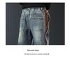Męskie Grube Jeansy Robocze Patchworkowe - Luźne, Zakończone Ściągaczem, Modna Marka Streetwear, Spodnie Haremki