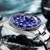ADDIESDIVE Men's Quartz Diving Watch, Diver 200M, Blue Dial, Luminous Stainless Steel Strap, Blue Steel, Quartz Movement.