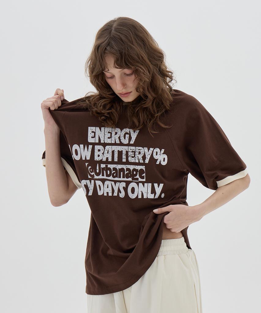 URBANAGE [2Pack] Energy Raglan Ringer Oversized Short Sleeve_3Color