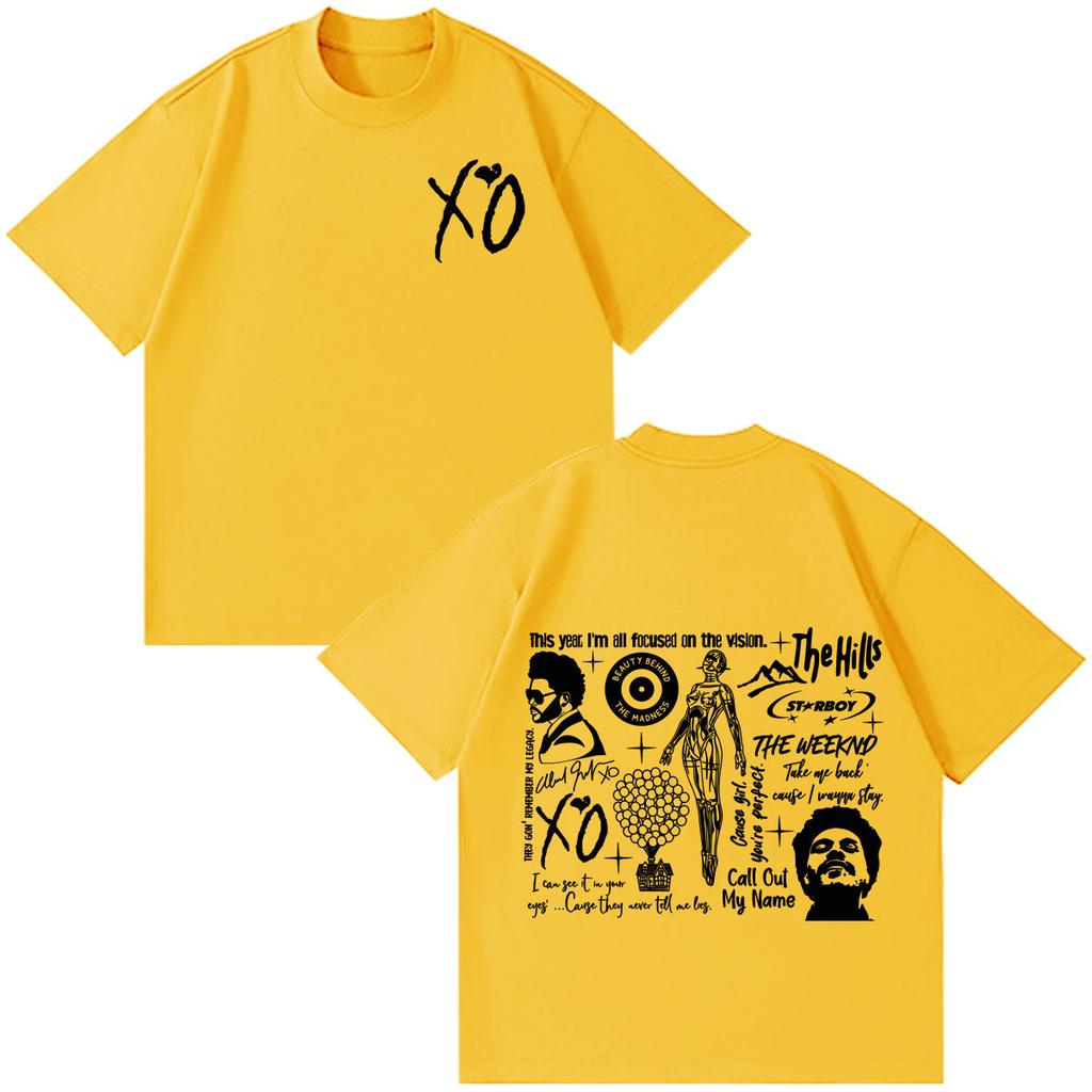 The Weeknd After Hours Til Dawn Tour 2026 Merch Camiseta Unisex Moda Unisex Camiseta de Verano Manga Corta Hiphop Camisetas Oversize