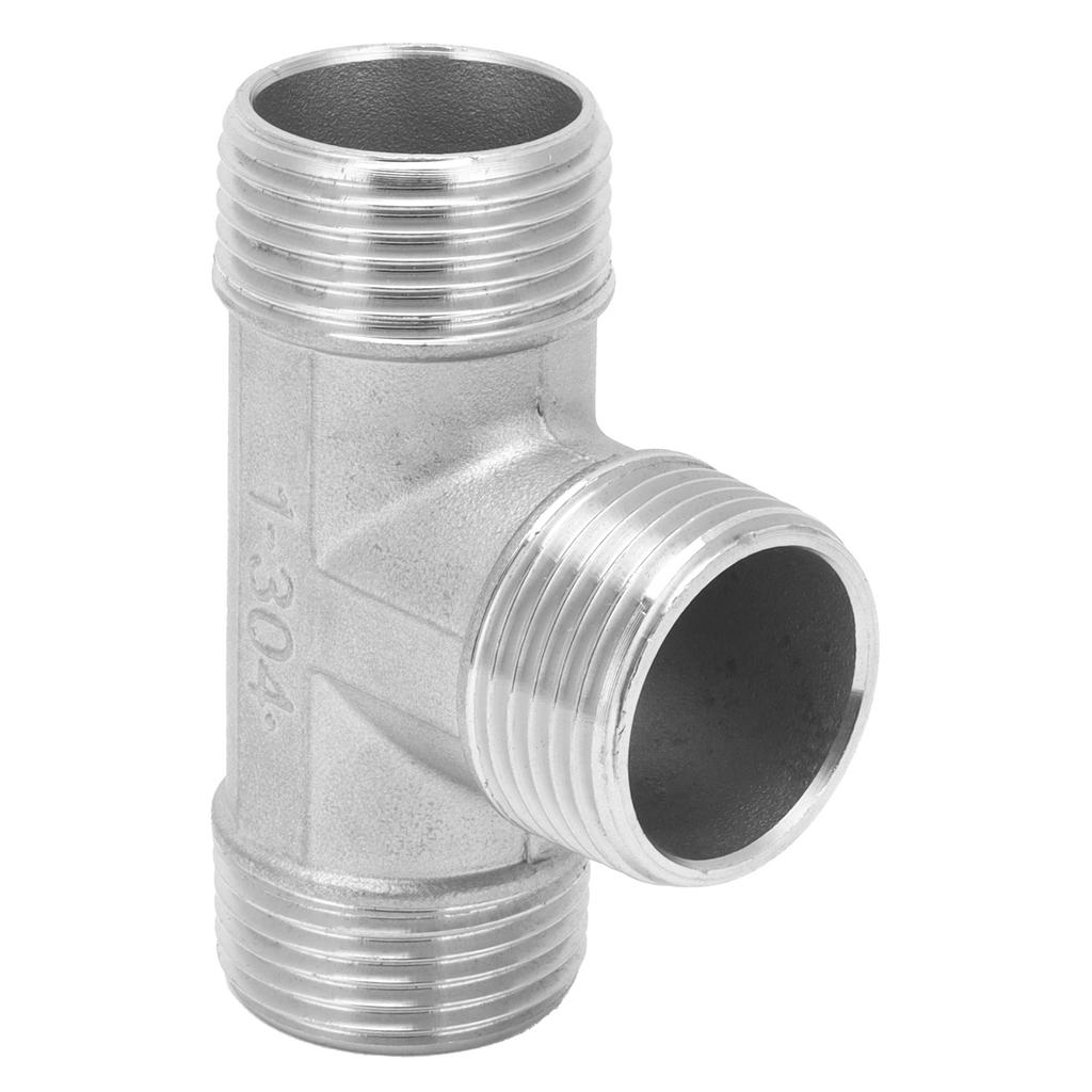 T Shaped Connector G1in Male Thread Stainless Steel Tee Adapter Hardware Pipe Fittings