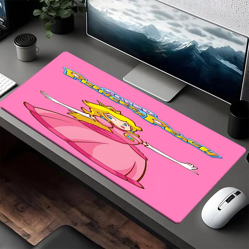Princess Peach Theme Mouse Pad, Non Slip Rubber Base, Multifunctional Office & Home Decor, Perfect for Workspace Personalization.