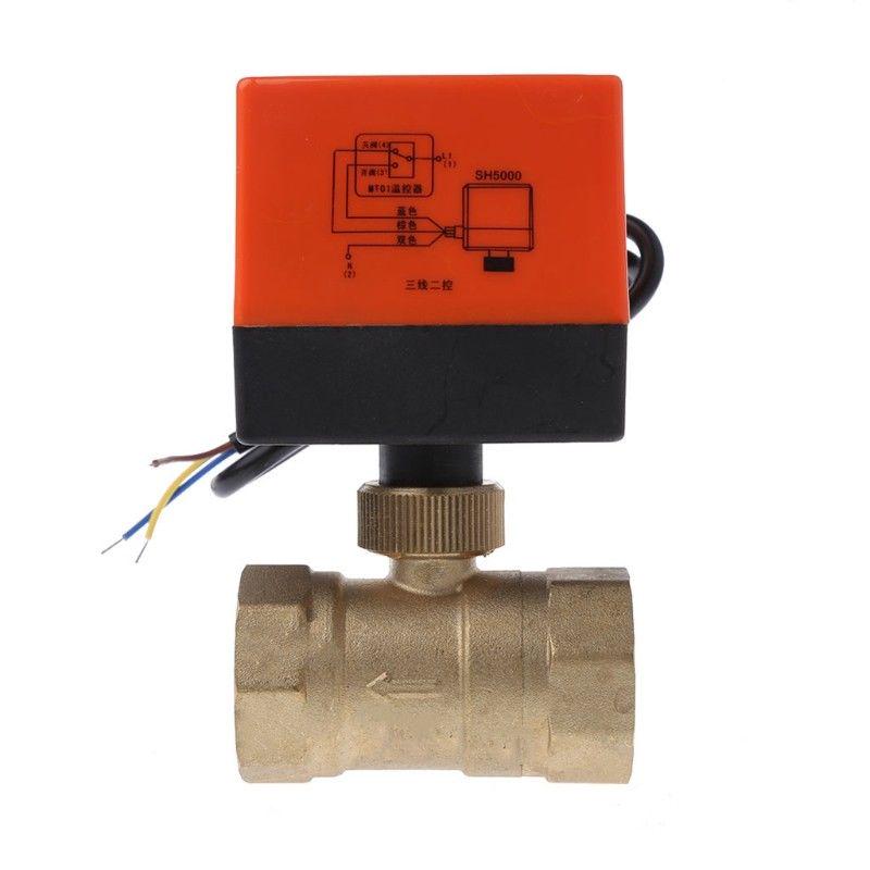 YISUNF Household switch valve DN20 Brass 3 Way Motorized Ball Electrical Valve for Air Conditioner AC220V Valve YISUNF Household switch valve DN20 Brass 3 Way Motorized Ball Electrical Valve for Air Conditioner AC220V Valve