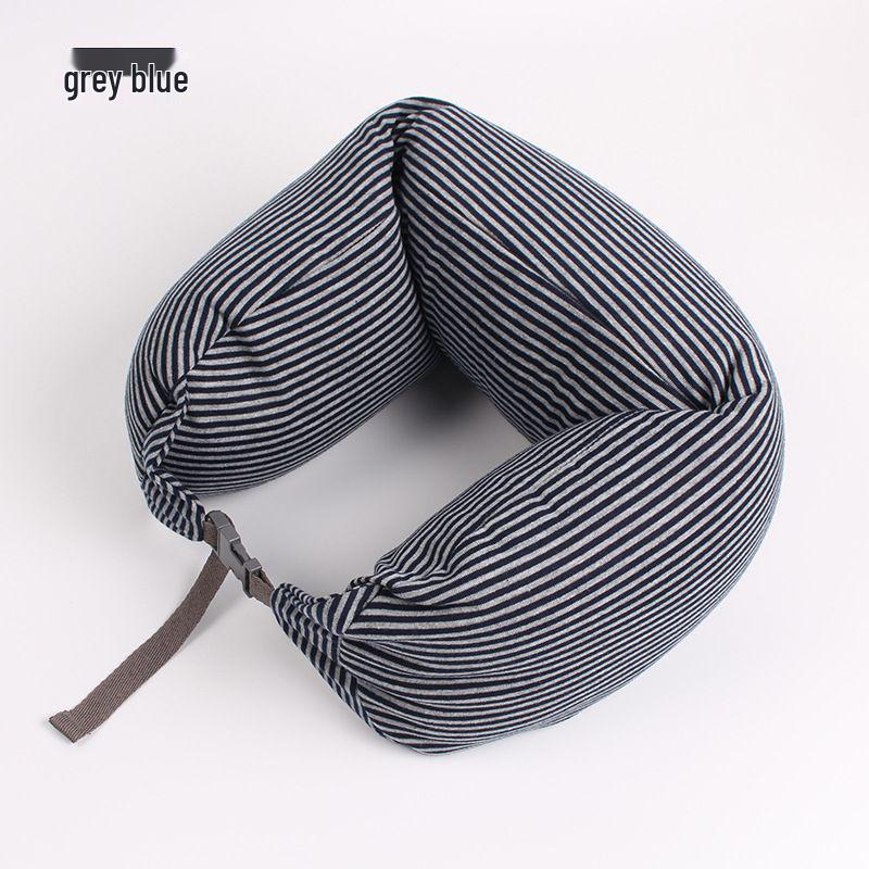 

Striped Particle U-shaped Travel Pillow: Portable Neck and Lumbar Support for Airplane, Car, and Lunch Break Comfort