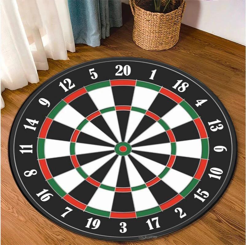 Fashion Sport Dart Target Round Carpet Room Decor Area Rug Carpets for Living Room Bedroom Table Alfombra Kid Non-slip Floor Mat