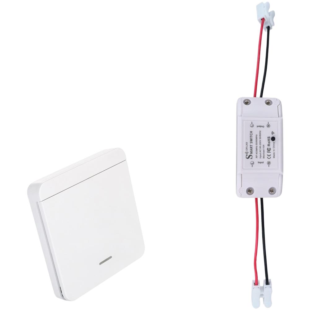 

RF433MHz TechnologyWireless Remote Control Switch White Enables Wireless Remote Control Operation Supports AC 90-250V Input