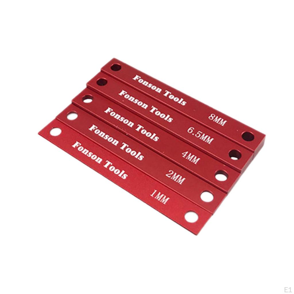 9-teiliges Höhenmessblock-Setup für Tischkreissägen, metrisch, Zollmaße, 4 mm, 25 mm x 25 mm x 100 mm