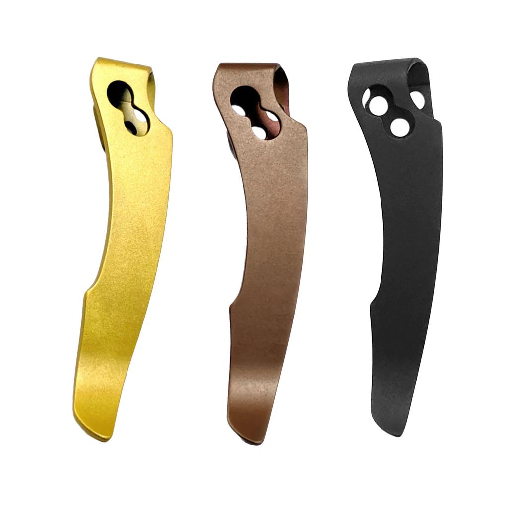 Folding Knifee Back Clip Knifee Tool DIY Accessories Titaniums Alloy Folding Knifee Holder Knifee Pocket Back Clip