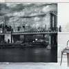 New York Shower Curtain Grey Night City Bathroom Curtain City View Modern Life Theme Waterproof Polyester Fabric with Hooks