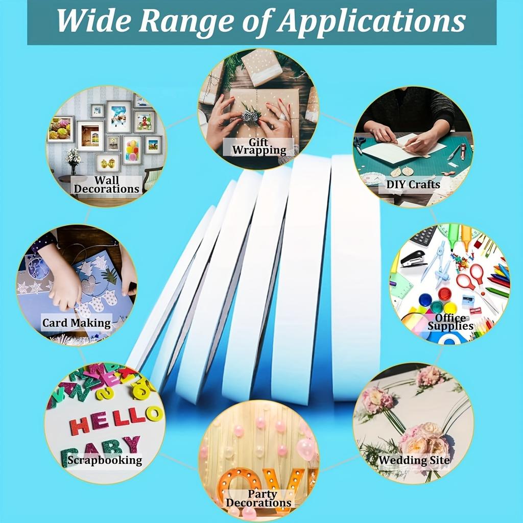 1 Roll Double Sided Tape for For Arts, Scrapbooking, Card Making, Gift Wrapping, DIY, Office & Home Supplies School Supplies