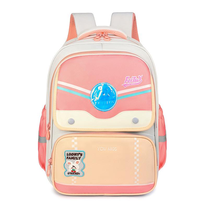 

Cute Cartoon Nylon School Backpack For Kids Lightweight And Stylish For Boys And Girls сірий колір