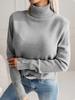 Women's Elegant 2025 Autumn/Winter Lapel Knitwear Solid Color Button Pullover Sweater