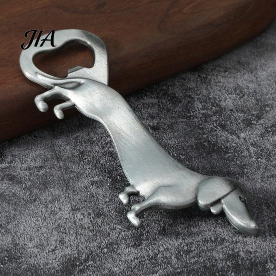 Portable Beer Cap Remover Dachshund Dog Bottle Opener, Zinc Alloy Cute Puppy Wine Accessory Metal Opener for Kitchen Bar And Home