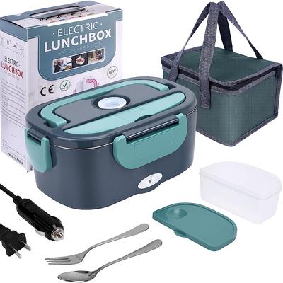 1.5 L 60W Electric Lunch Box Food Warmer Portable Food Heater for Car Or Home - Leak Proof, Lunch Heating Microwave for Truckers