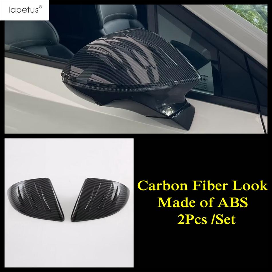 

Car Rearview Mirror Cap Shell Protection Decoration Cover Trim For MG 4 EV 2024 Black / Carbon Fiber Accessories Exterior Carbon Fiber Look