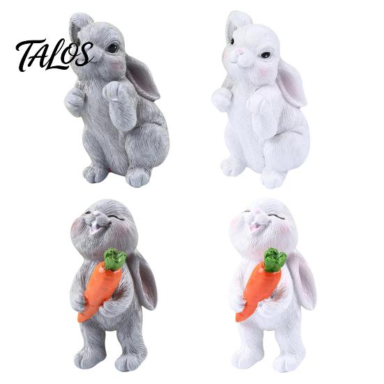 Resin Bunny Towel Hooks Easter Rabbit Cartoon Sticky Hook, Adhesive Wall Hanger, Small Item Organizers Decorative Storage Hook for Towels Keys