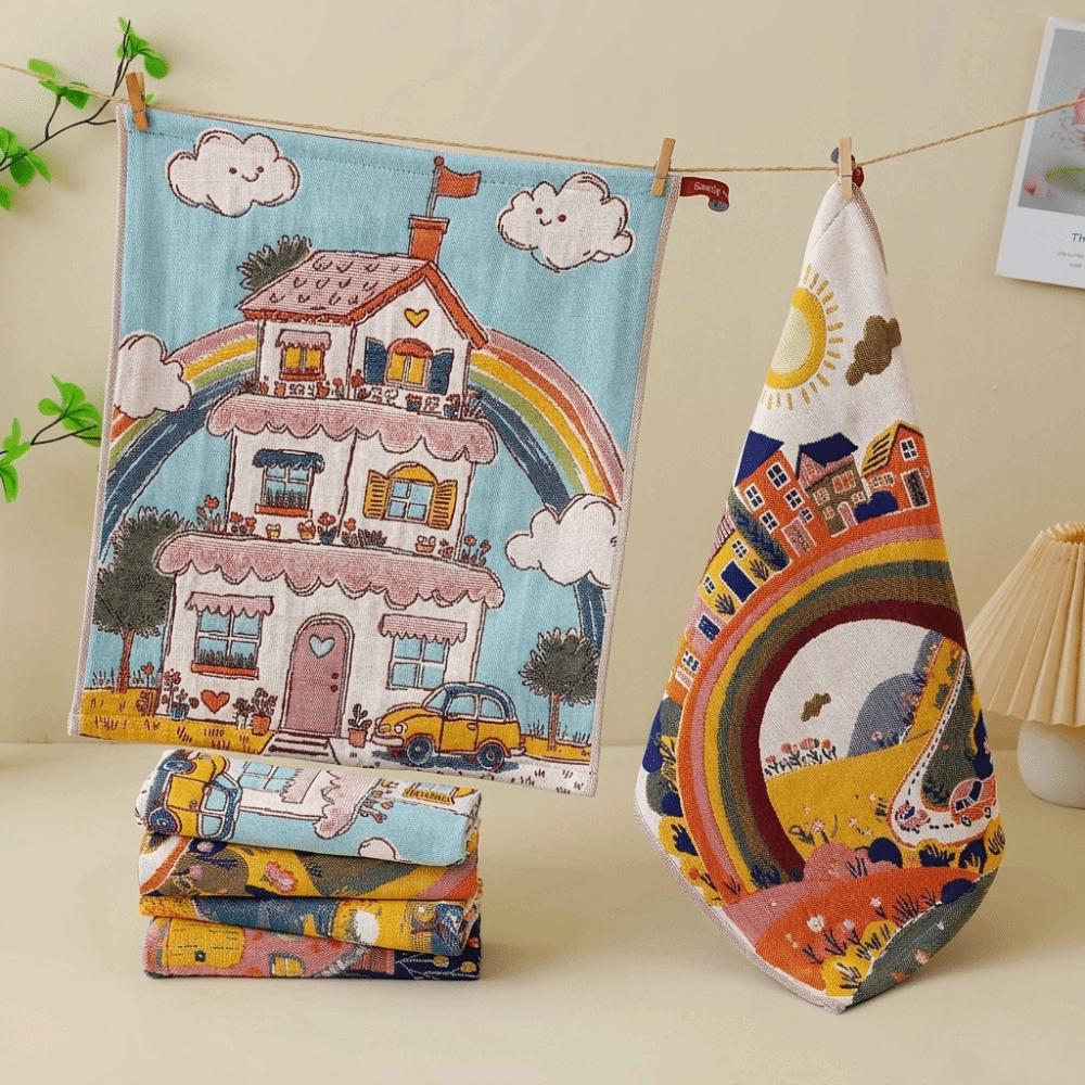Quick Dry Large Hand Towel 34x40cm Pure Cotton Dish Cloth High Quality Tea Towel Home Restaurant
