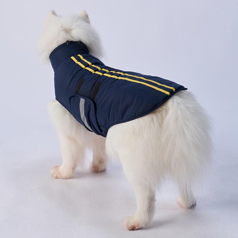Winter Dog Coat Warm Padded Jacket Reflective Stripe Pet Clothes Large Dogs