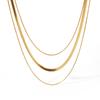 Gold Snake Bone Chain Necklace