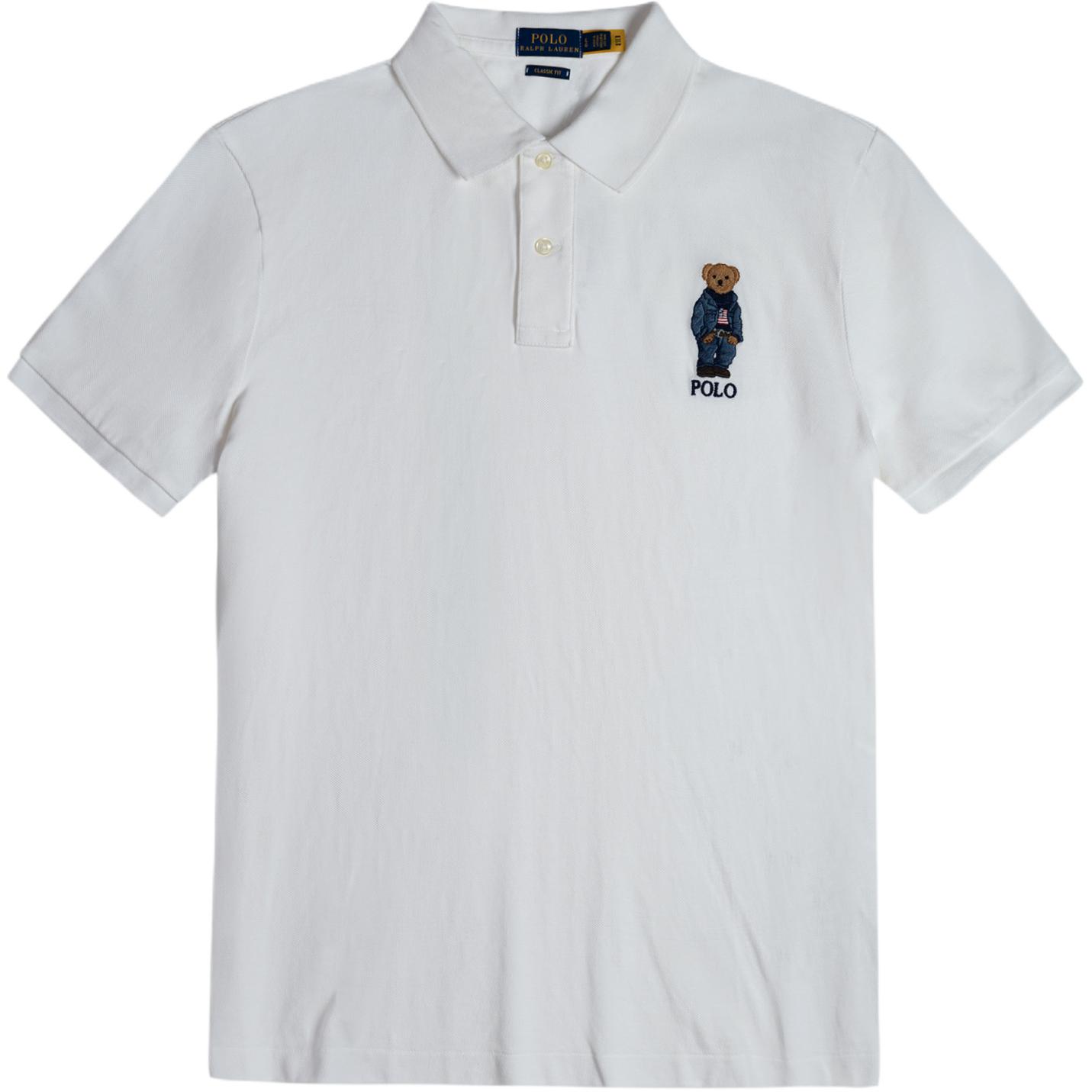 

Polo Ralph Lauren SS25 Bear Logo Embroidered Cotton Short Sleeve Polo Shirt Men tops WMPOKNINN820338-100 L