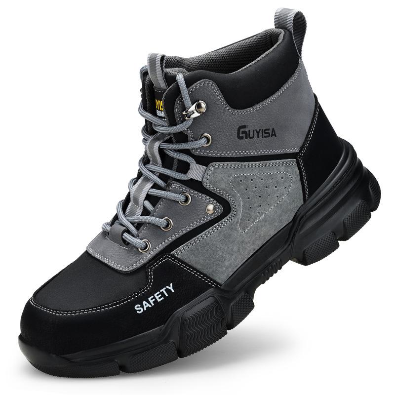 Hot-selling Safety Shoes for Men, Anti-smashing and Anti-piercing Four-season Shoes, Light and Comfortable, High-top Labor Insurance Shoes for Men