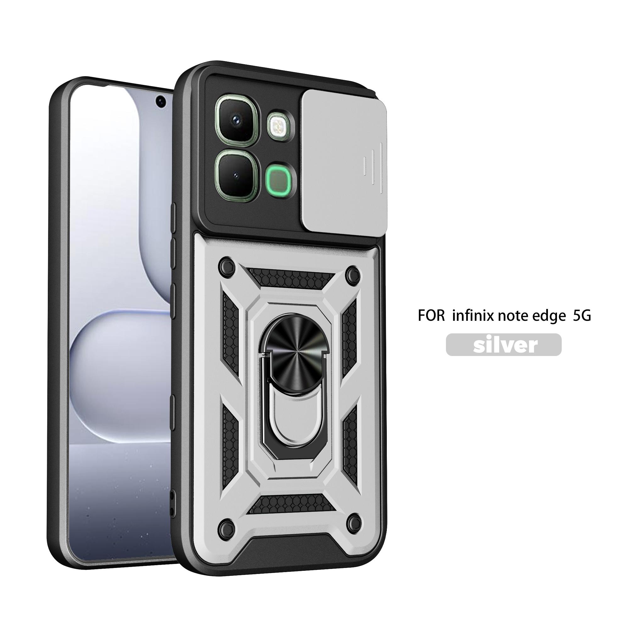 

Для Infinix Note Edge Чехол для Infinix Note Edge Cover 5G Магнитное кольцо-держатель Бронированный чехол для телефона Слайдер Защита камеры Задняя крышка Infinix Note Edge