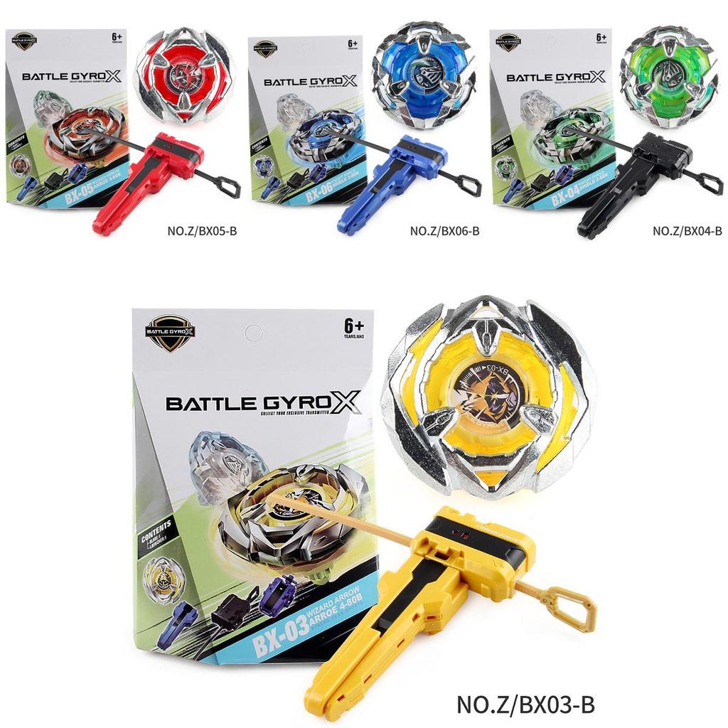 Premium Z Brand Shattering Gyro X Series 6 Designs Bx Gyro Boxed Warfare Gyro With Launcher Handle Heavy-duty Build Z/bx03-b Boxed 164g