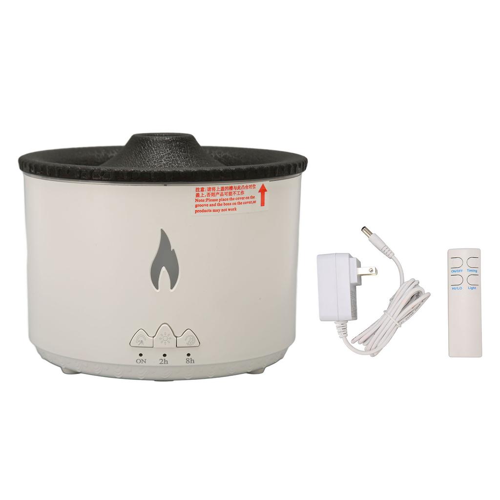 Flame Diffuser Remote Control Auto Off 2H 8H Timing Safe Desk Humidifier for Office Family
