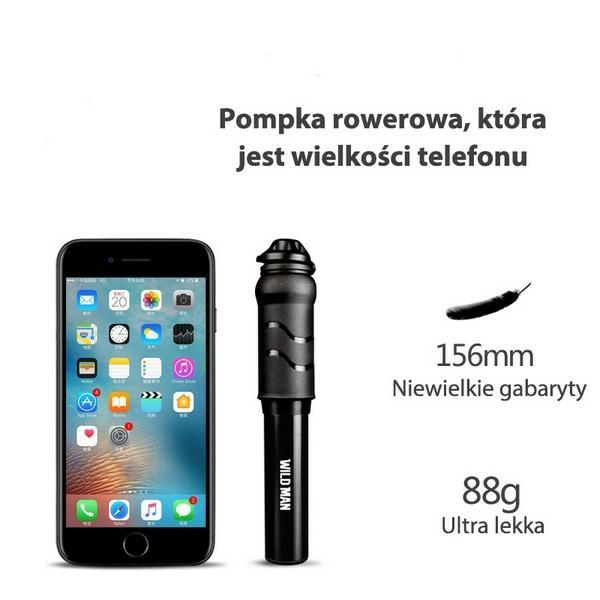 Wildman Pompka Rowerowa Ręczna Gk1Aluminiowa Czarna/Black