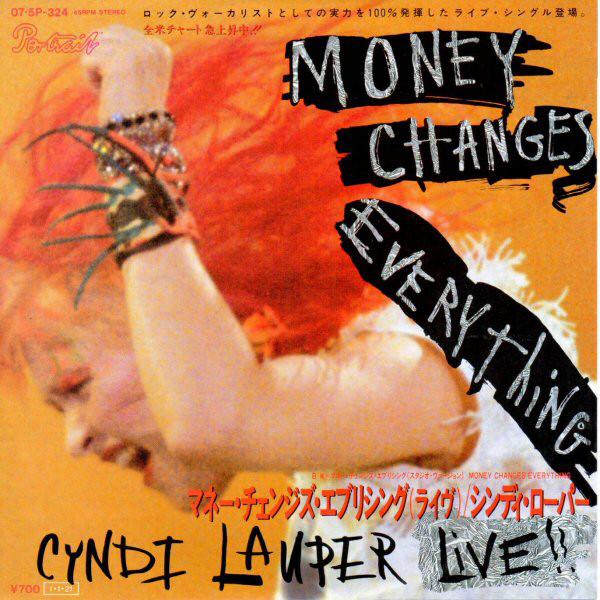 

7inch Record CYNDI LAUPER - Money Changes Everything (Studio Ve 075P324 PORTRAIT 1985 Japan Pop Used