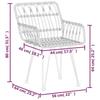 VidaXL Ensemble à manger de jardin 5 pcs Noir Résine tressée, ensemble de patio, ensemble bistro de jardin, ensemble de 3157855