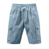 American Amekaji Outdoor Tactical Men's Bamboo Linen Casual Summer Beach Shorts