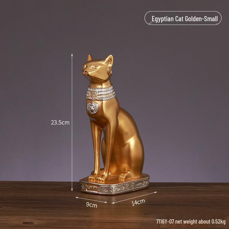 Golden Light Luxury Resin Handicrafts Collection: Ornaments for Office, Living Room, Wine & TV Cabinets