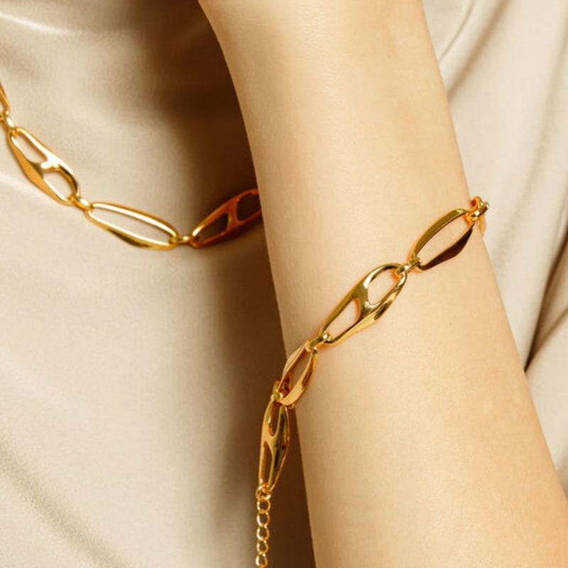 Ozel Silver925 Munch Chain Bracelet PS086B