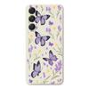For Samsung Galaxy A16 5G/4G Case Purple Butterflies Pattern Printing Straight Edge TPU Phone Back Cover