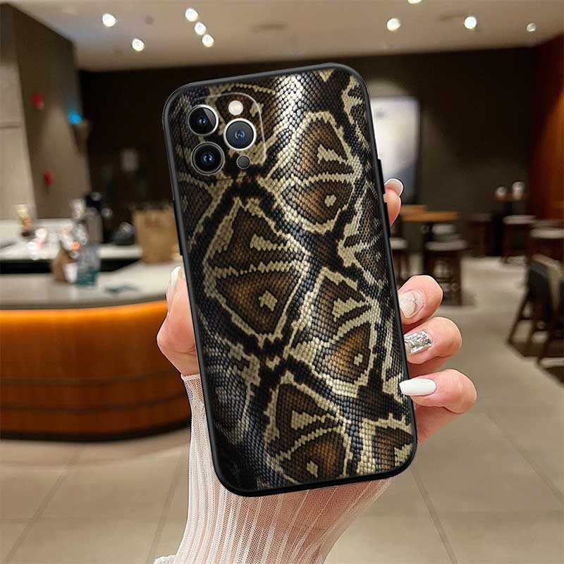 UP46 Slangenhuid DIY Tekening Nieuwe High-End Schelp Telefoonhoesje voor Xiaomi Poco F8 M4 M5 M6 M7 X3 X6 X7 Pro GT NFC Ultra