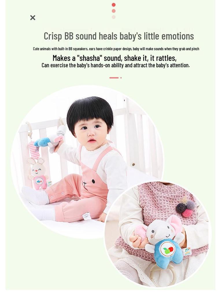 Happy Monkey Baby Stroller Wind Chime Toy: Soothing Rattle for Infants and Toddlers